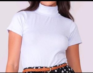 BLUSA FEMININA GOLA ALTA CANELADO PREMIUM